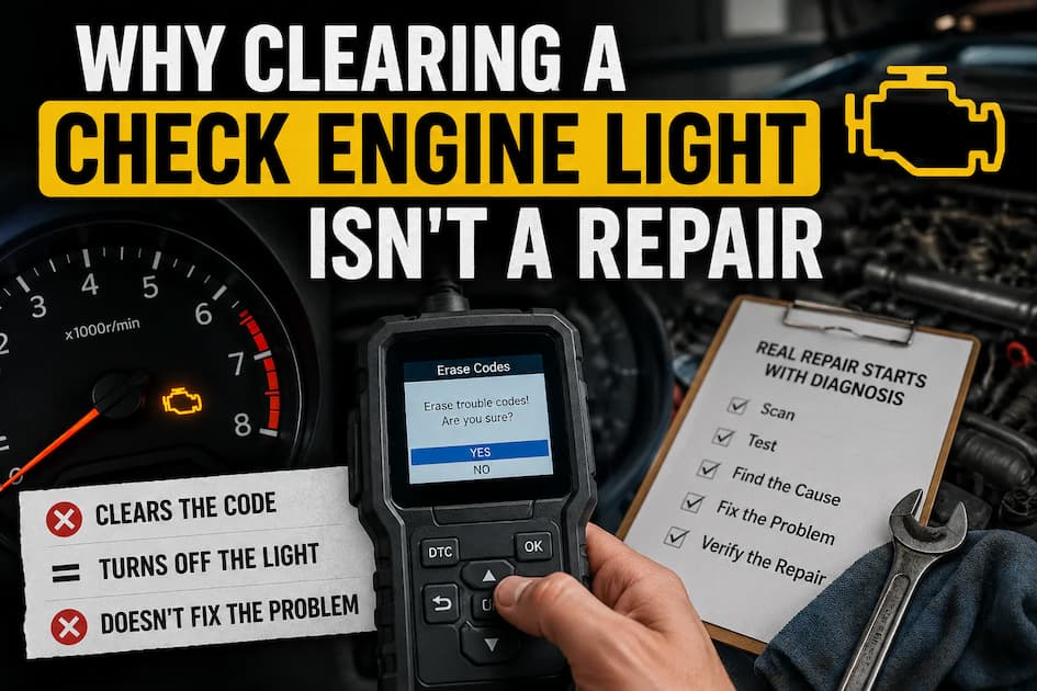 Why Clearing a Check Engine Light Isn't a Repair