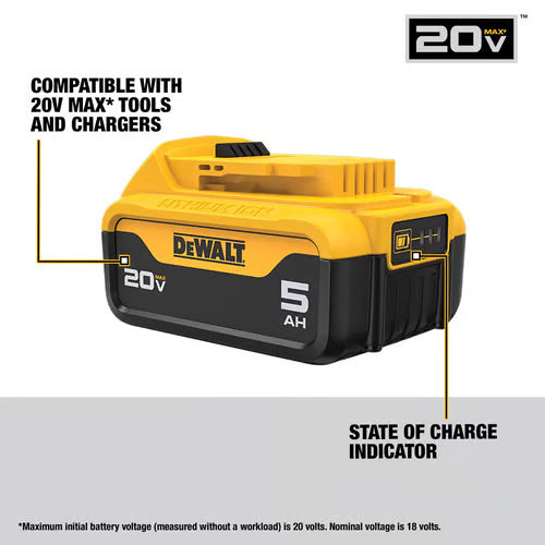 DeWalt 20V MAX DCB205-2C 5 Ah Lithium-Ion Battery and Charger Starter Kit 3 pc