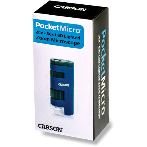 Carson MM-450 PocketMicro 20x-60x Pocket Microscope - Blue