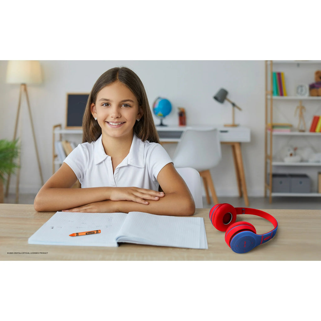 Crayola Boost Active Kids Casual Listening Built-in Microphone Bluetooth Over-Ear Headphones