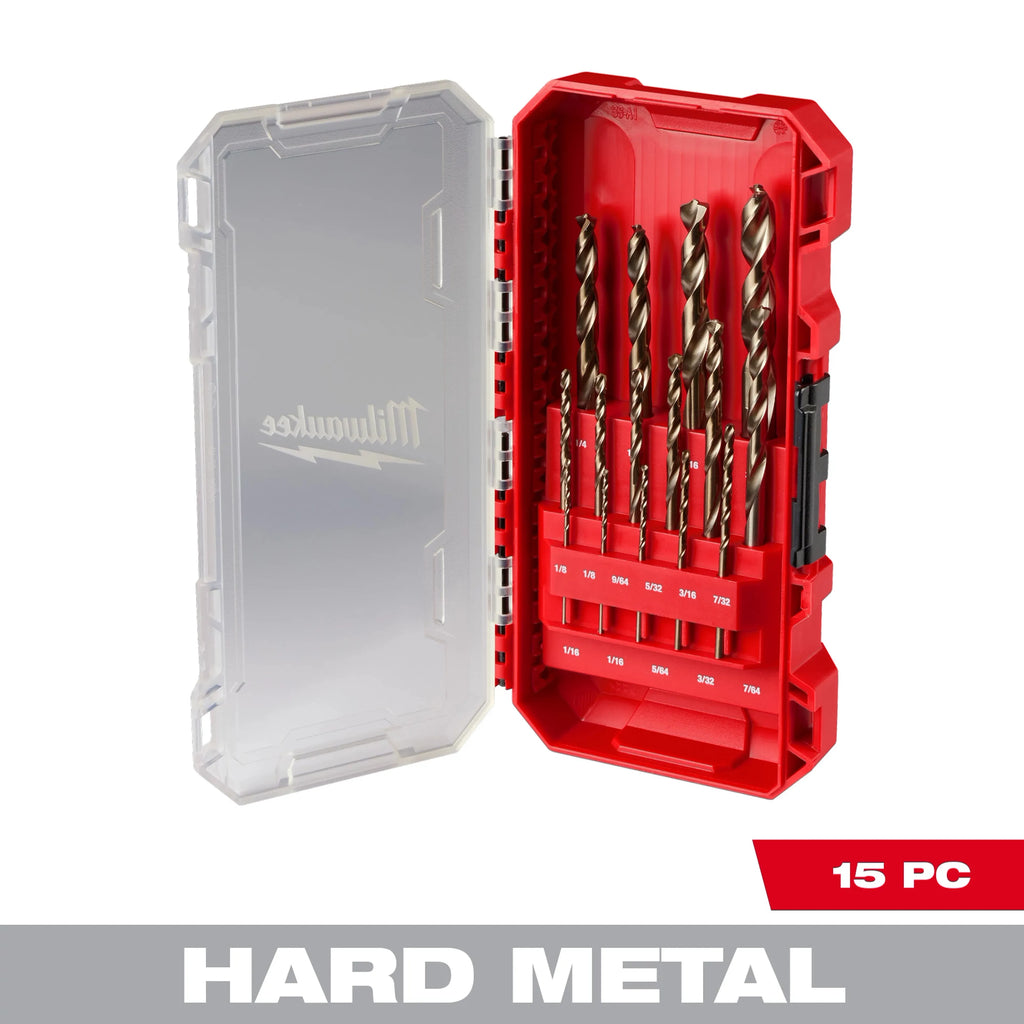Milwaukee 15 piece Red Helix Cobalt Drill Bits