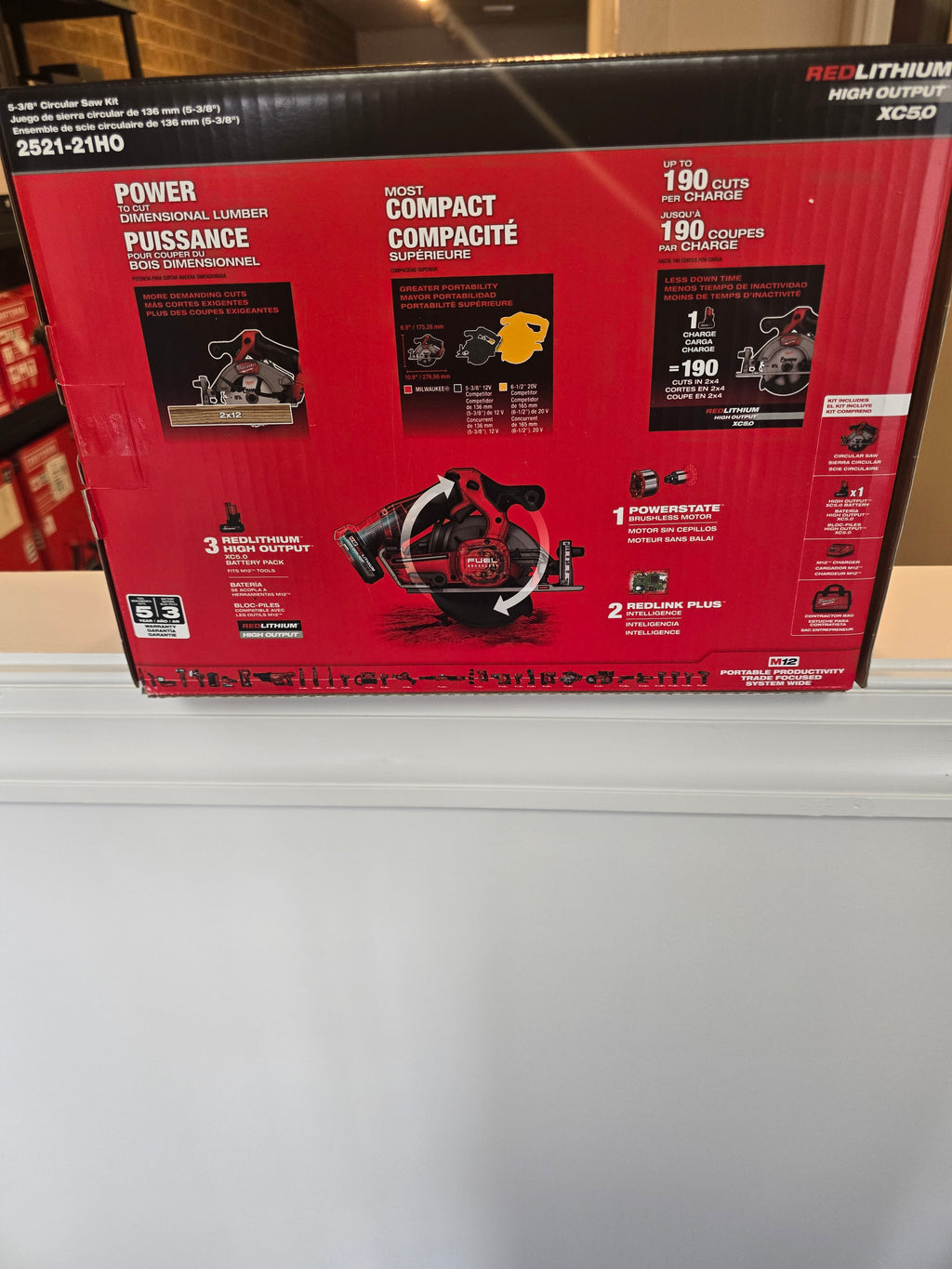 Milwaukee M12 FUEL 5-3/8" Circular Saw Kit with HIGH OUTPUT XC5.0 Battery 2521-21XC