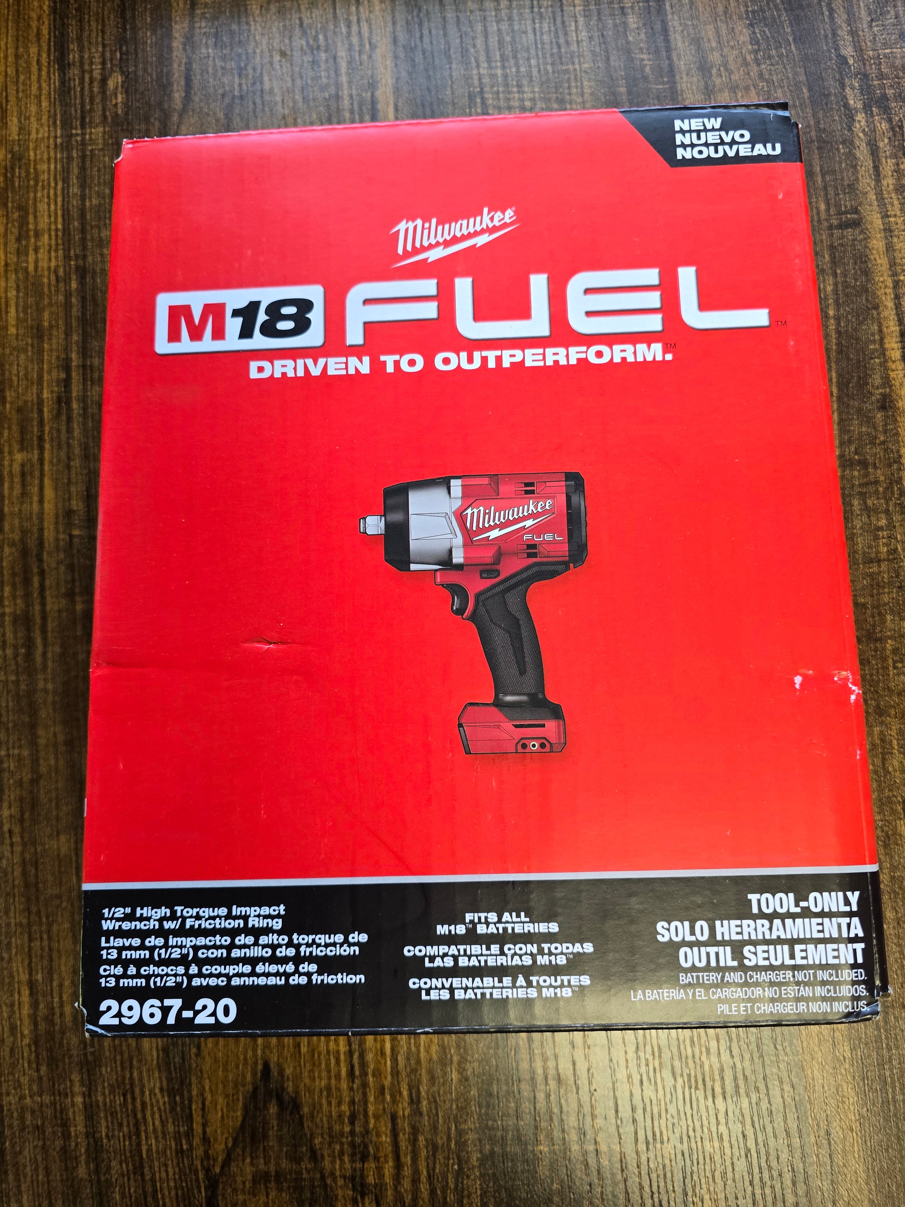 Milwaukee M18 FUEL 1/2" High Torque Impact Wrench with Friction Ring 2967-20 Tool Only