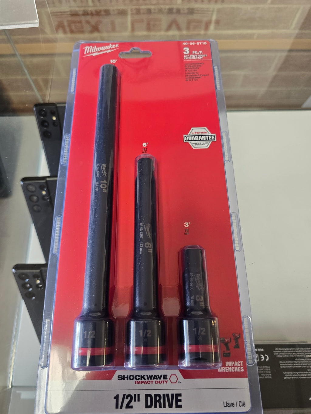 Milwaukee SHOCKWAVE 3-Piece 1/2 in Drive Impact Socket Extension Set