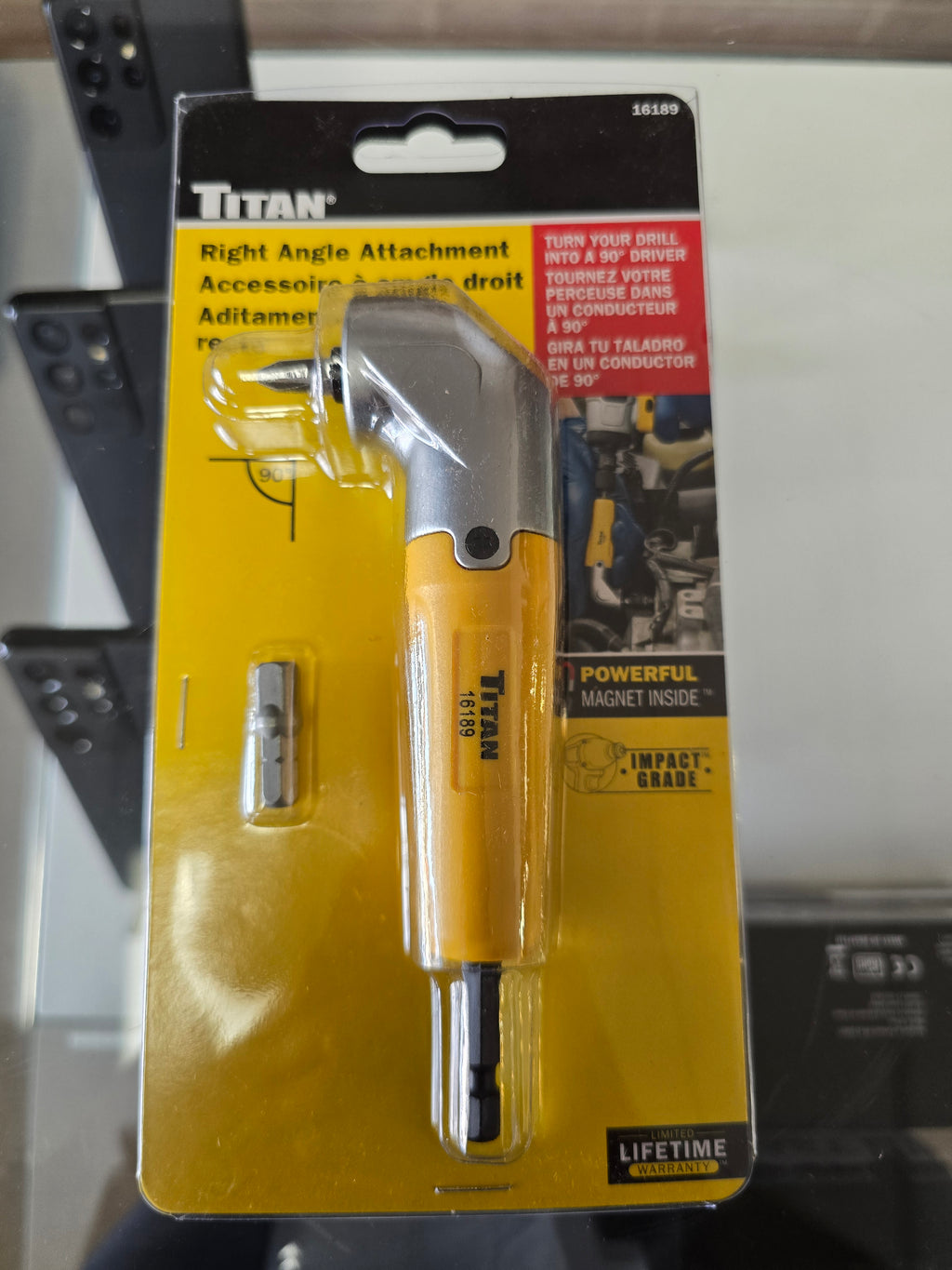 Titan 16189 90-Degree Magnetic Right Angle Drill Attachment