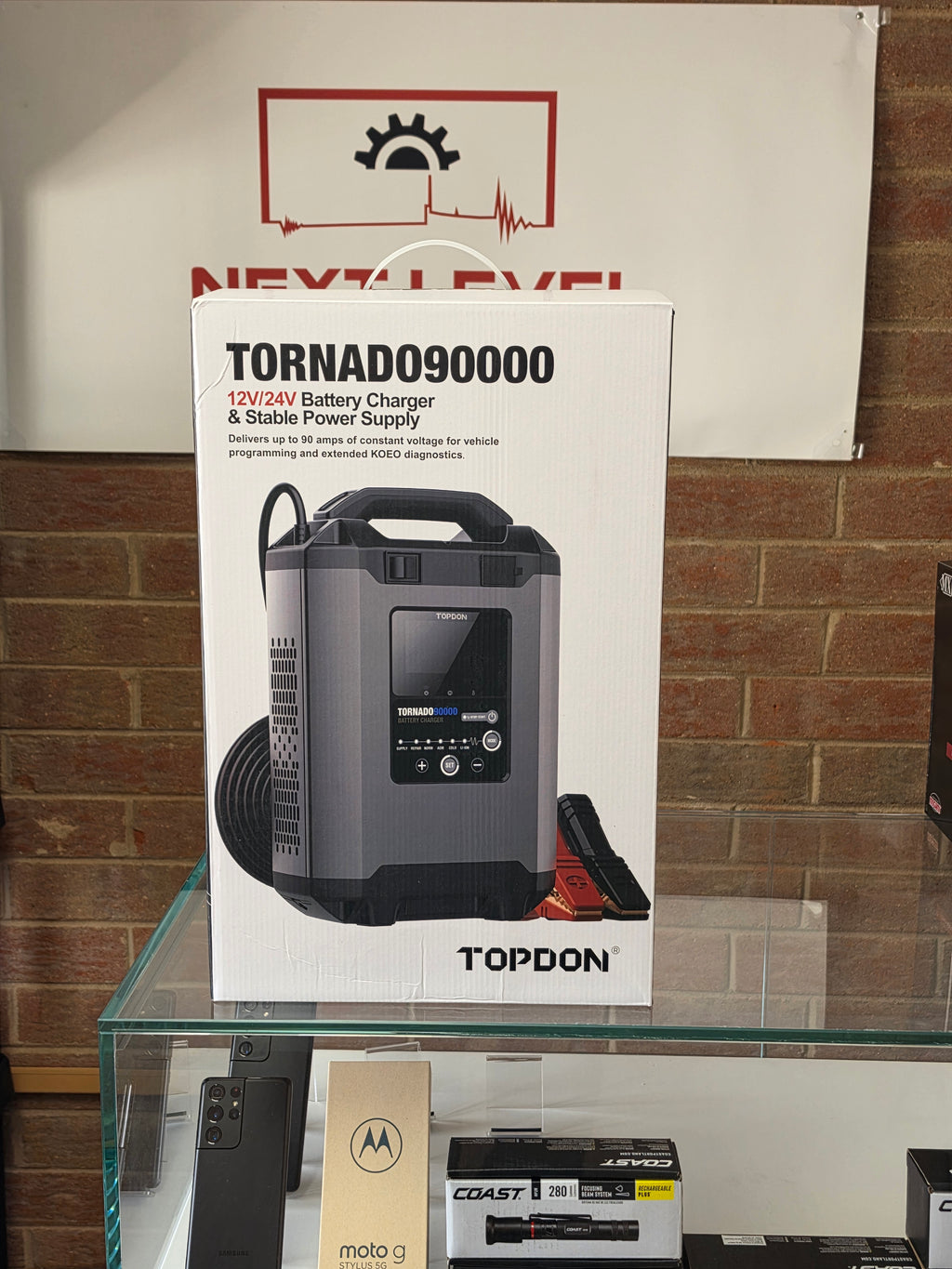 TOPDON Tornado90000 90A Smart Battery Charger & Stable Power Supply