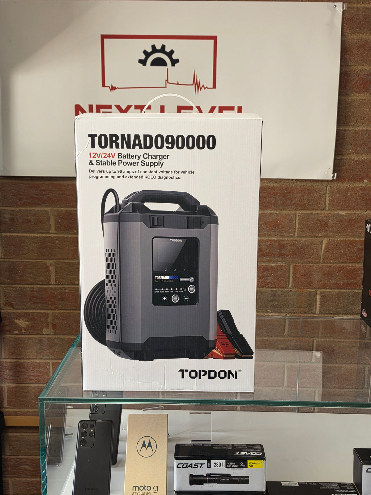 TOPDON Tornado90000 90A Smart Battery Charger & Stable Power Supply