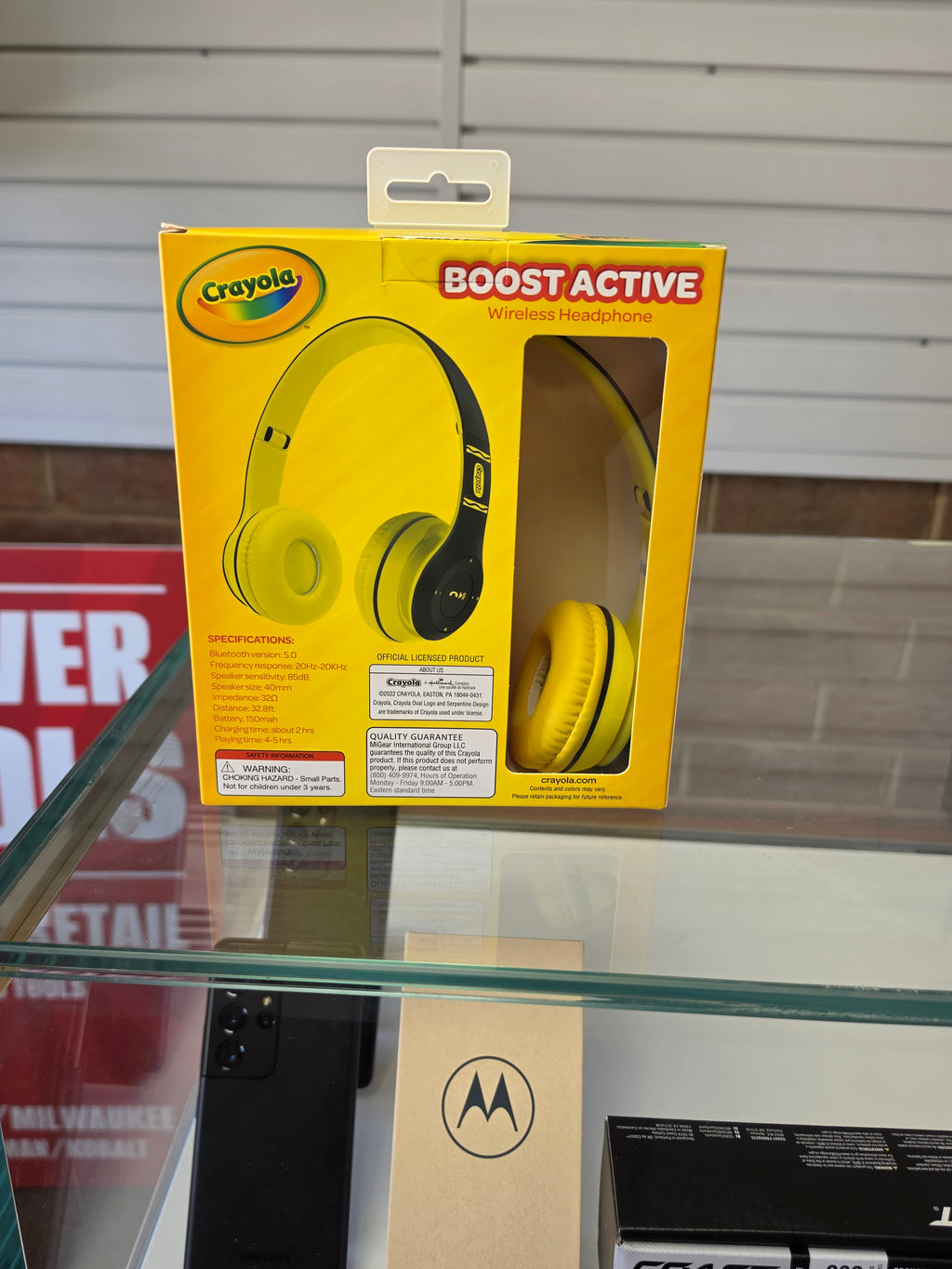 Crayola Boost Active Kids Bluetooth Over-Ear Headphones with Built-In Microphone