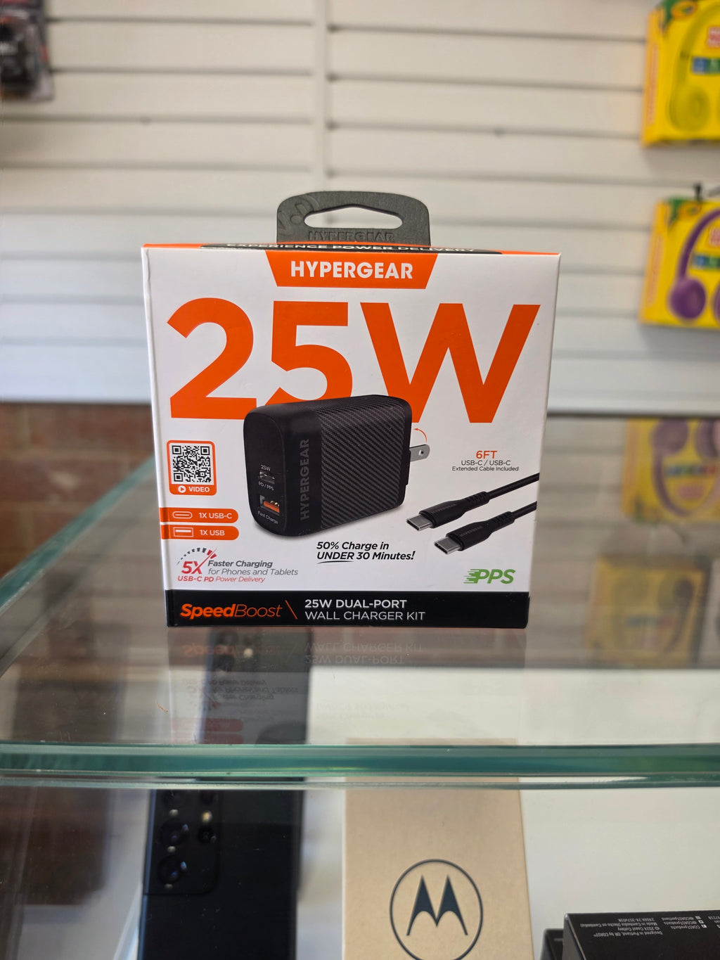 HyperGear SpeedBoost 25W PD Dual-Output USB-C Wall Charger Kit
