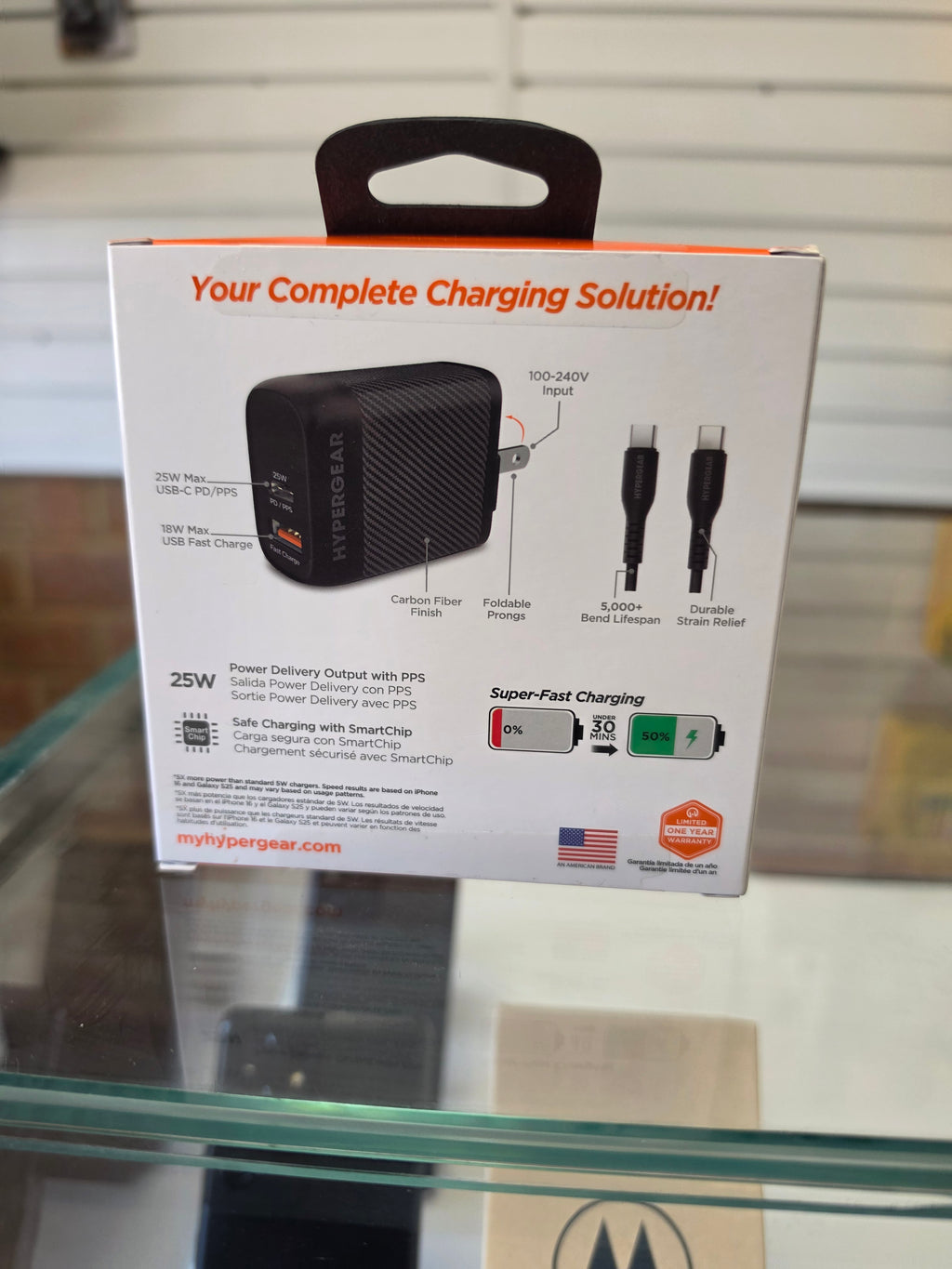 HyperGear SpeedBoost 25W PD Dual-Output USB-C Wall Charger Kit