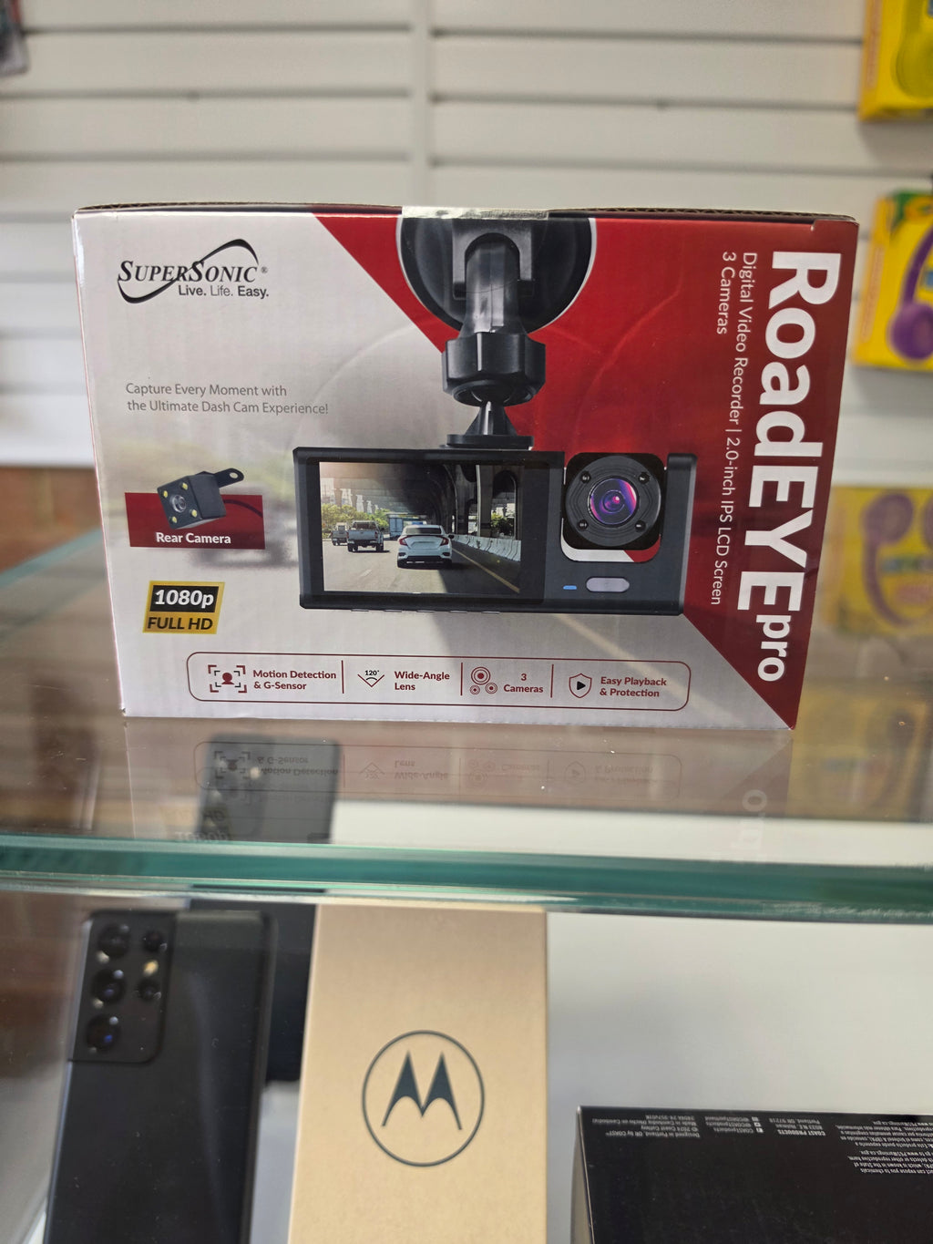 Supersonic RoadEYEpro SC-580DC 1080p Front, Cabin & Rear Dash Cam with GPS
