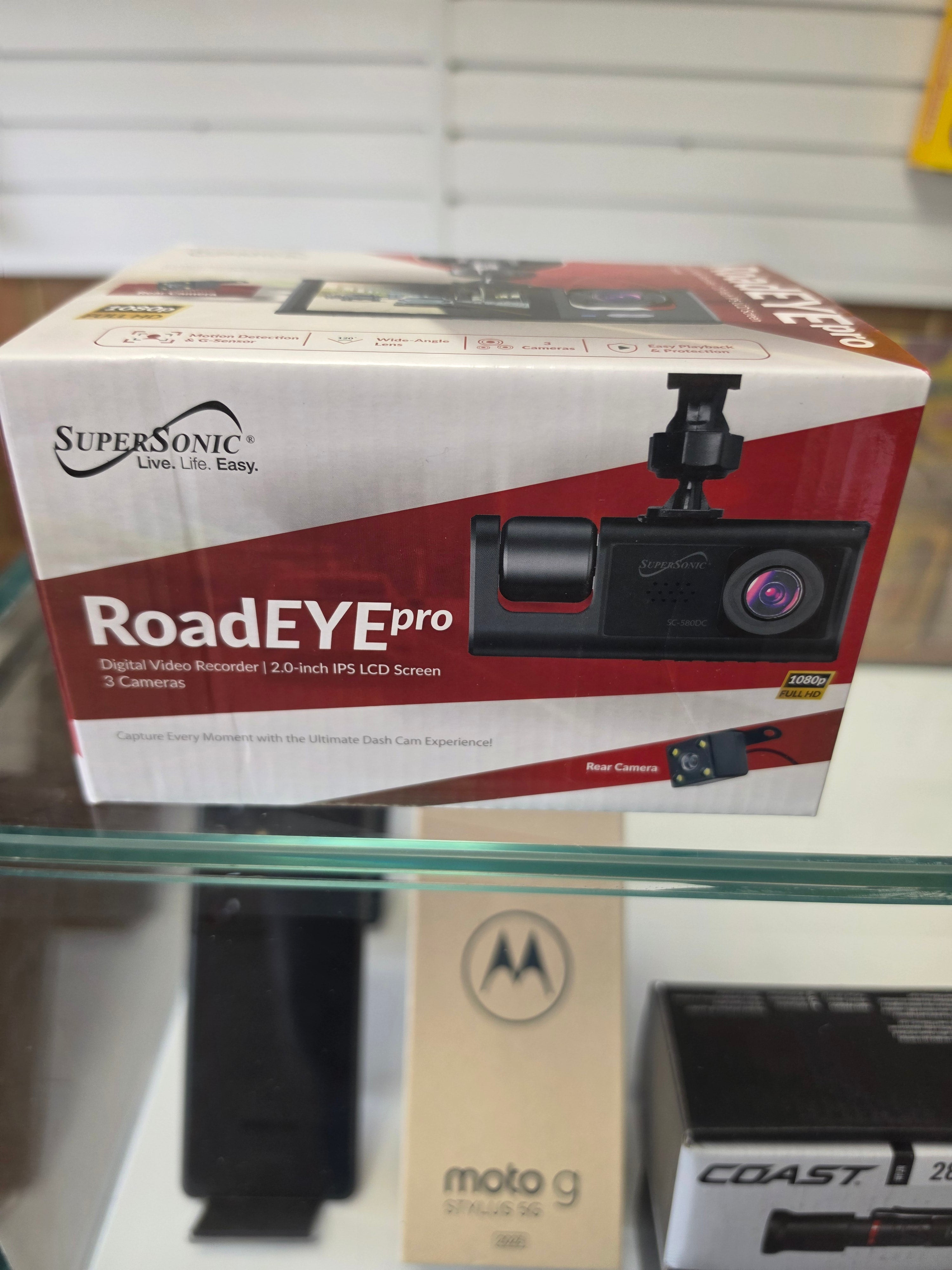 Supersonic RoadEYEpro SC-580DC 1080p Front, Cabin & Rear Dash Cam with GPS