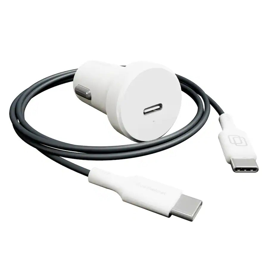 Cellhelmet - 30-Watt PD Car Charger with 3-Ft USB-C to USB-C Cable - White