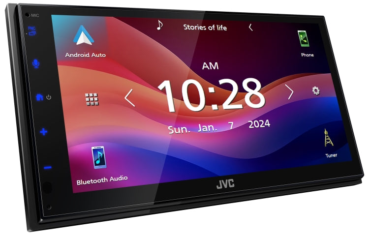 JVC KW-M690BW 6.8" Capacitive Touchscreen Car Stereo – Wireless Apple CarPlay & Android Auto, Bluetooth, USB Mirroring, 13-Band EQ