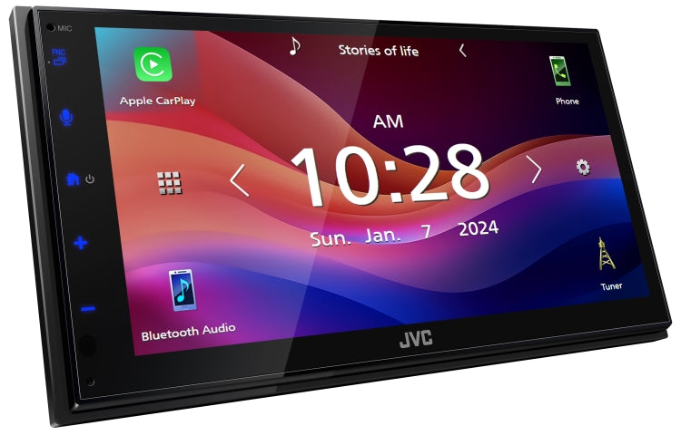 JVC KW-M690BW 6.8" Capacitive Touchscreen Car Stereo – Wireless Apple CarPlay & Android Auto, Bluetooth, USB Mirroring, 13-Band EQ