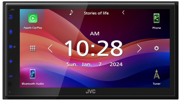 JVC KW-M690BW 6.8" Capacitive Touchscreen Car Stereo – Wireless Apple CarPlay & Android Auto, Bluetooth, USB Mirroring, 13-Band EQ