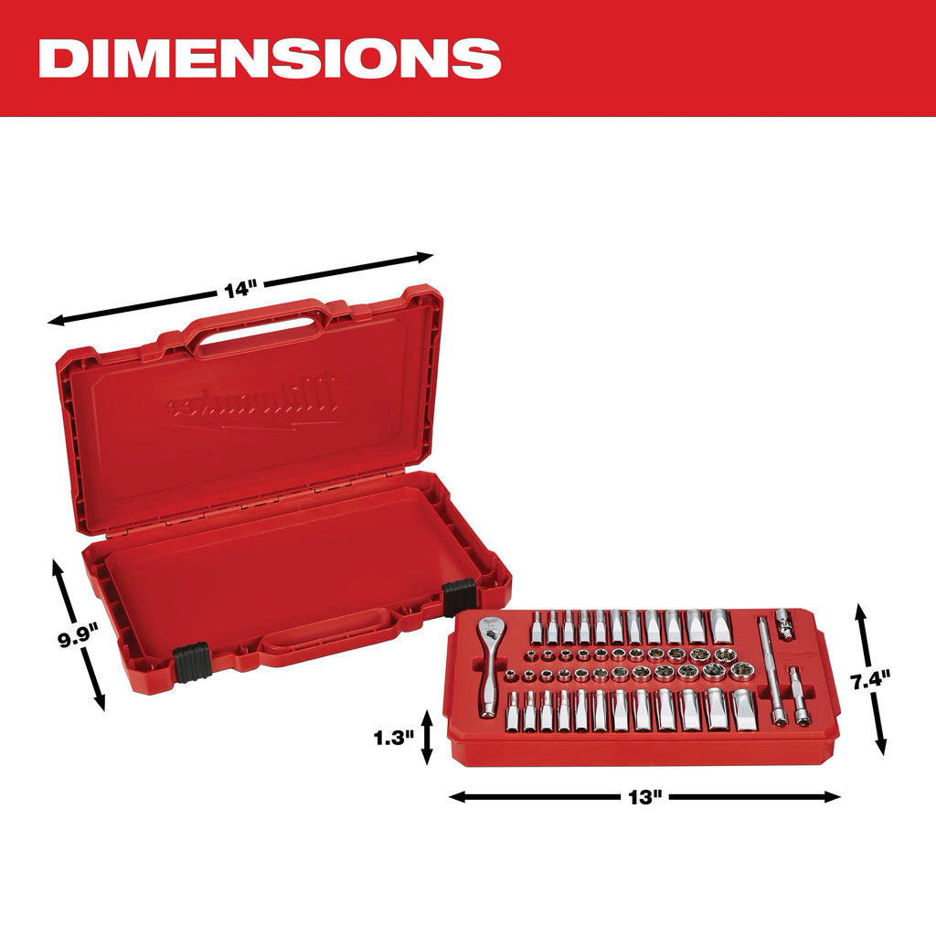 Milwaukee 1/4 Drive 50 piece Socket Set
