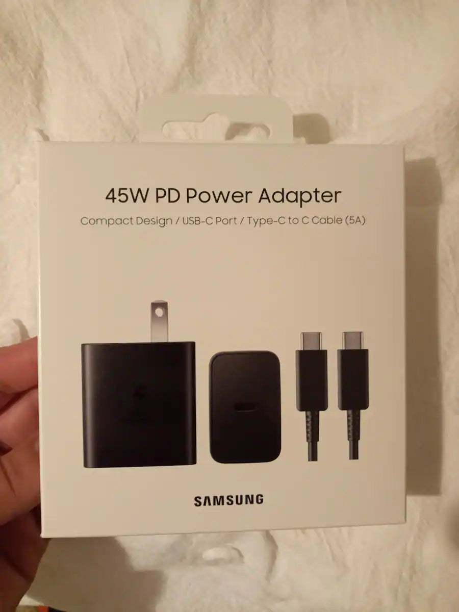 Samsung - Super Fast Charging 45W USB Type-C Wall Charger with USB-C Cable - Black