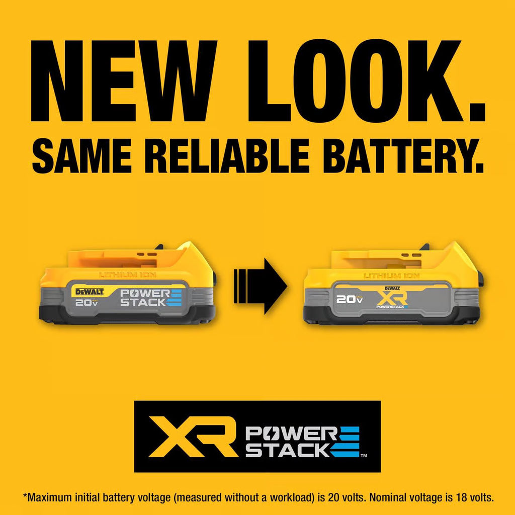 DeWalt 20V MAX XR POWERSTACK DCBP034C 1.7 Ah Lithium-Ion Compact Battery and Charger Starter Kit