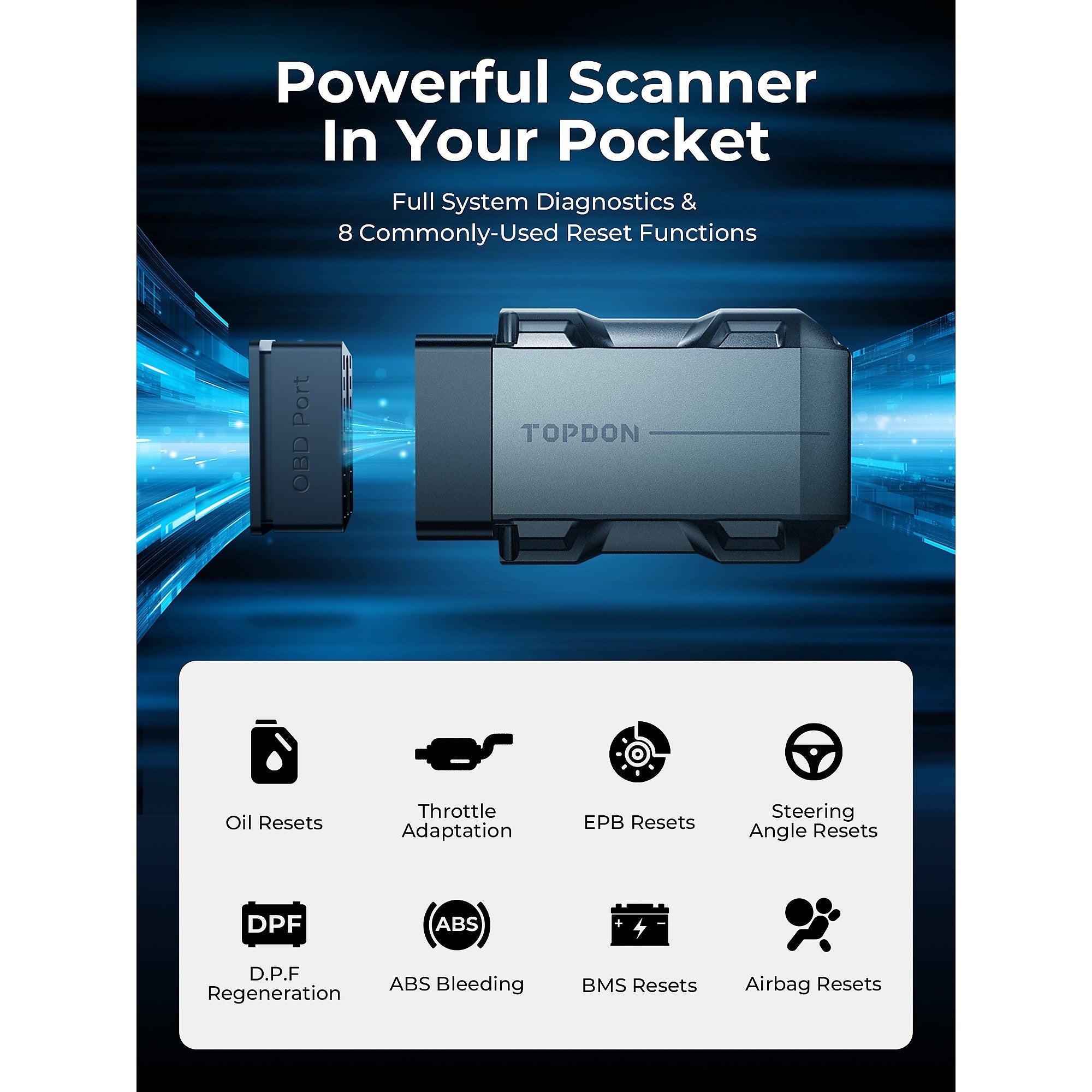 TOPDON TopScan Pro - OBD2 Scanner, Full System Diagnosis, Bidirectional Control