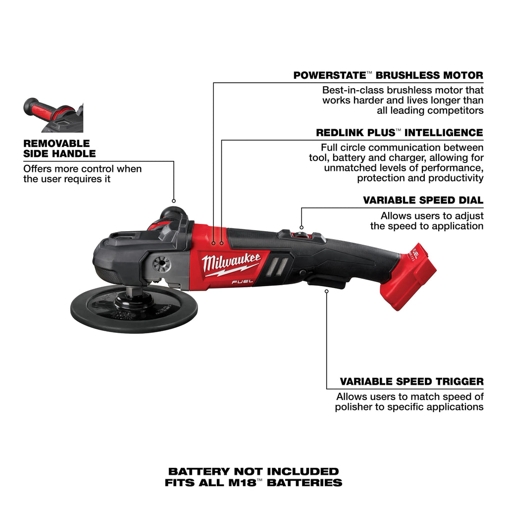 M18 FUEL™ 7” Variable Speed Polisher