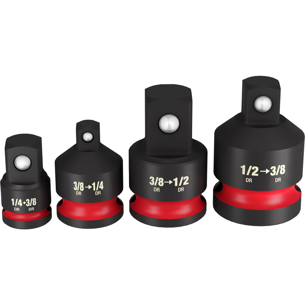 Milwaukee SHOCKWAVE Impact Duty 1/4in.–1/2in. Drive Adapter Set, 4-Pc., Model# 49-66-6742