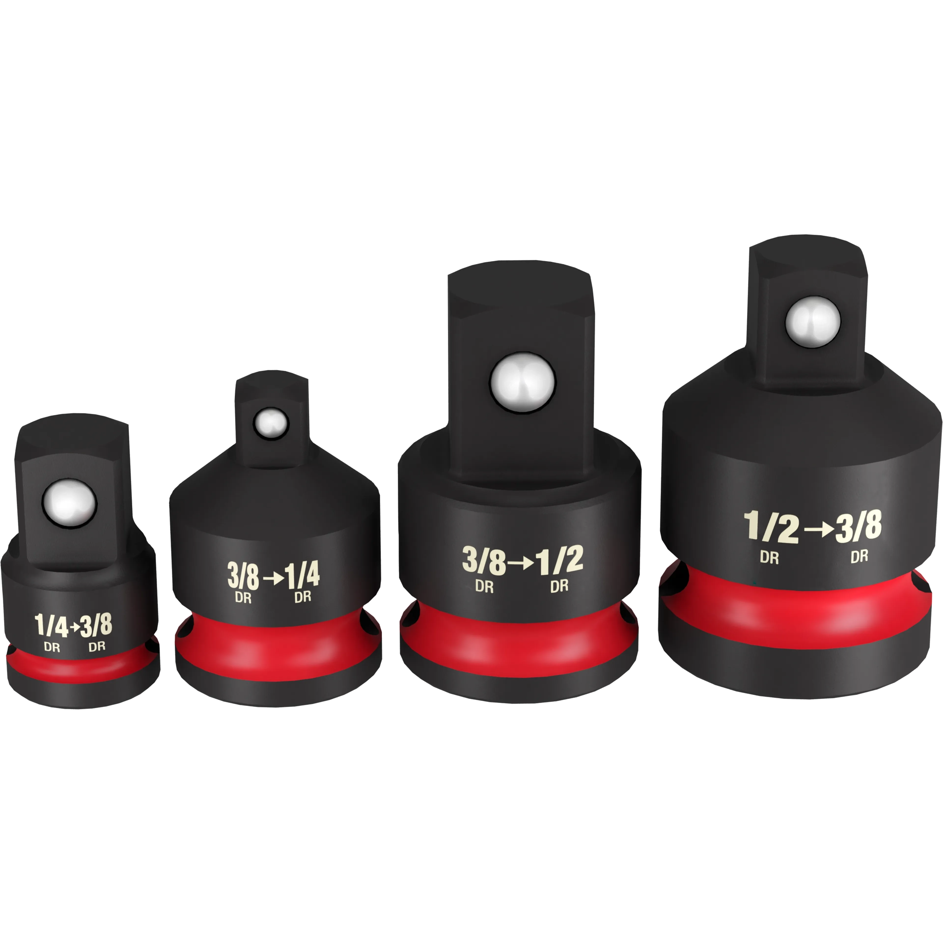 Milwaukee SHOCKWAVE Impact Duty 1/4in.–1/2in. Drive Adapter Set, 4-Pc., Model# 49-66-6742