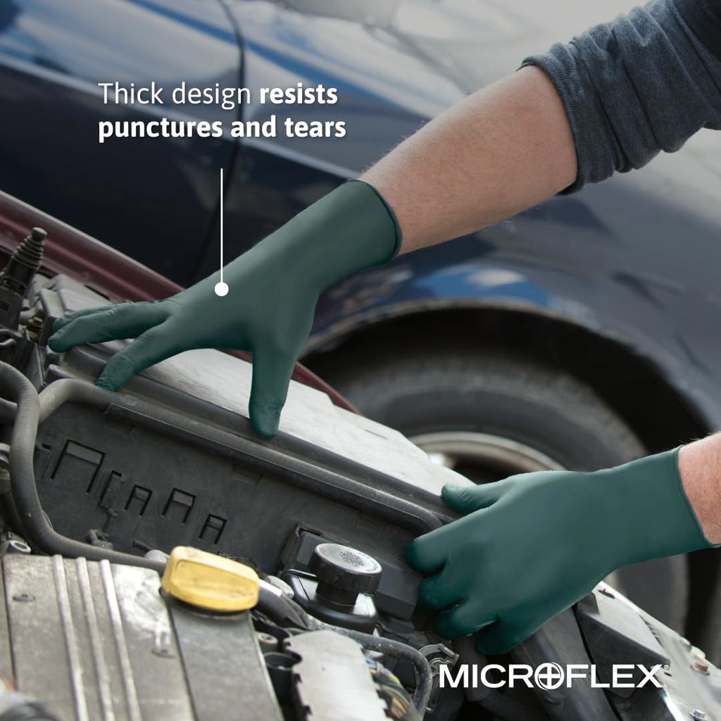 Dura Flock Flock-lined nitrile gloves: X-LARGE 50/Bx. Fully textured, 8 mil
