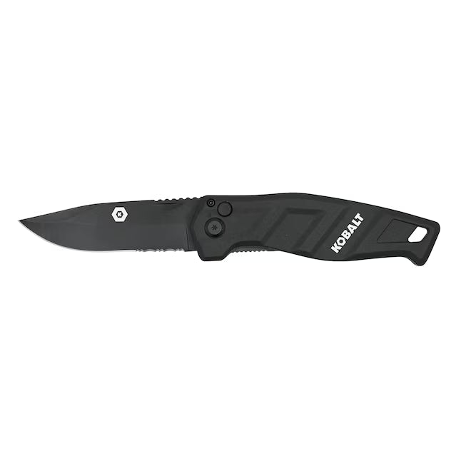 Kobalt 3.5-in High carbon stainless steel Straight Pocket Knife