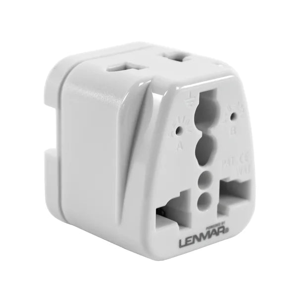 Lenmar TraveLite Ultracompact All-in-One International Travel Adapter – White