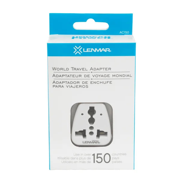 Lenmar TraveLite Ultracompact All-in-One International Travel Adapter – White