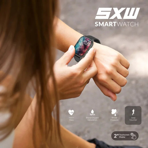 SuperSonic SC-181SW 2-Inch Touch Screen Smartwatch with Health & Activity Monitoring