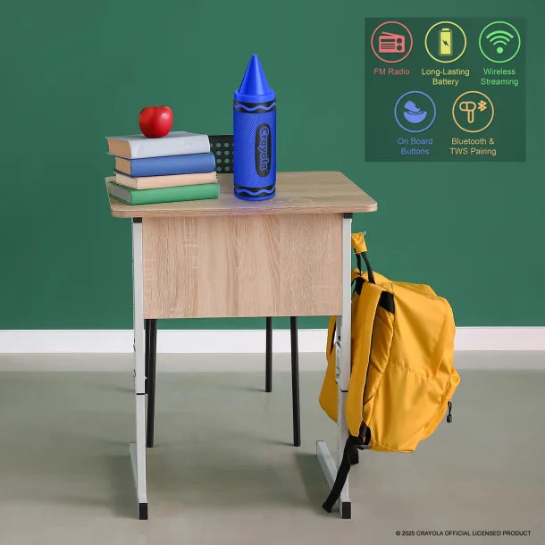 Crayola Portable Bluetooth Speaker – Wireless Rechargeable Speaker