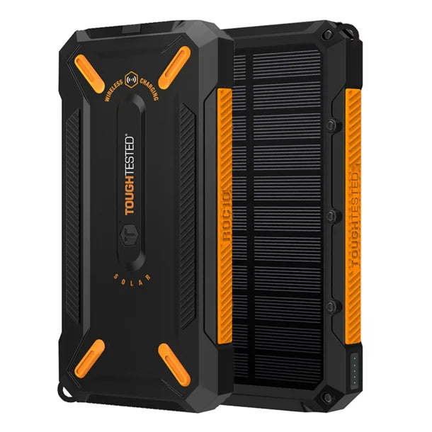 ToughTested ROC10 10,000mAh Solar Power Bank & Qi Wireless Charger – IP65