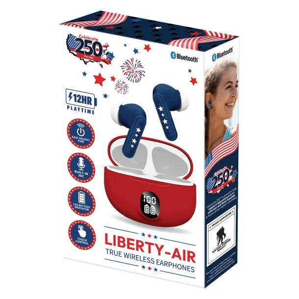 Celebrate 250 Liberty-Air True Wireless Bluetooth Earphones with Charging Case – Red