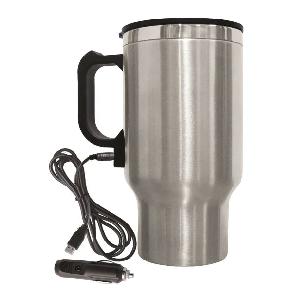 Brentwood GeoJug 16-Oz. Stainless Steel 12V Heated Travel Mug – CMB-16C