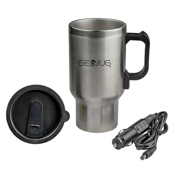 Brentwood GeoJug 16-Oz. Stainless Steel 12V Heated Travel Mug – CMB-16C