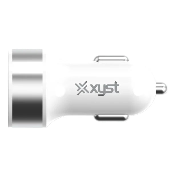 XYST XYS-CC524D Dual USB-A Car Charger – 2.4A / 12W – White