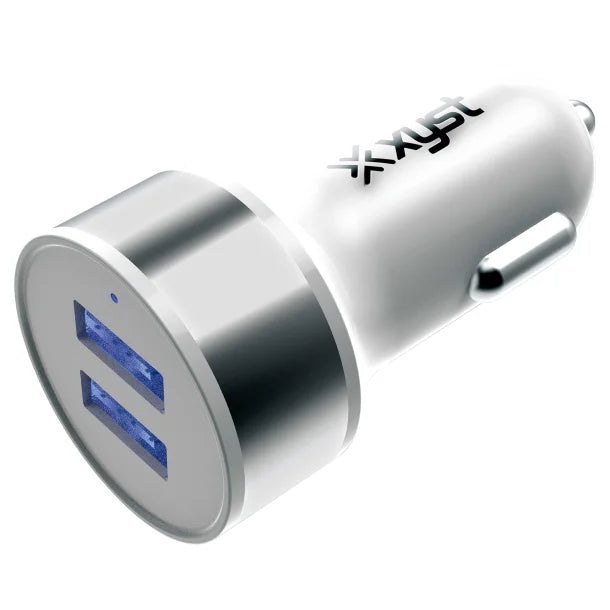 XYST XYS-CC524D Dual USB-A Car Charger – 2.4A / 12W – White