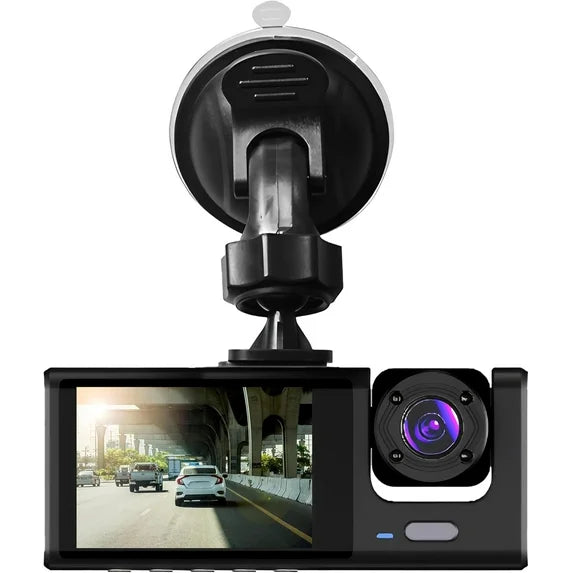 Supersonic RoadEYEpro HD Dash Cam FHD 1080p Front+Cabin+Rear, Night Vision, G-Sensor, GPS, Loop Recording, 32GB SD, SC-580DC