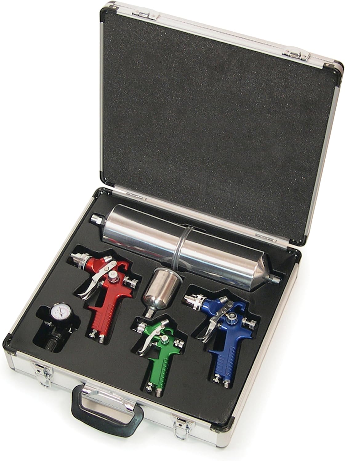 Titan Tools 4 Piece HVLP Spray Gun Kit With Case