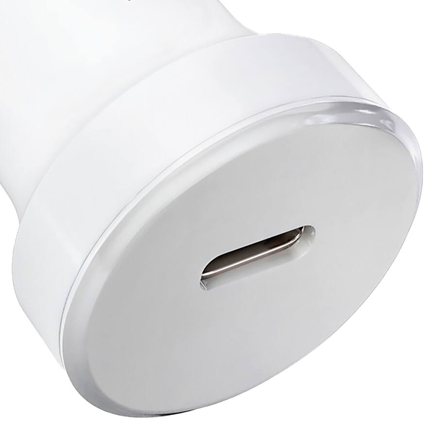 Cellhelmet - 30-Watt PD Car Charger with 3-Ft USB-C to USB-C Cable - White