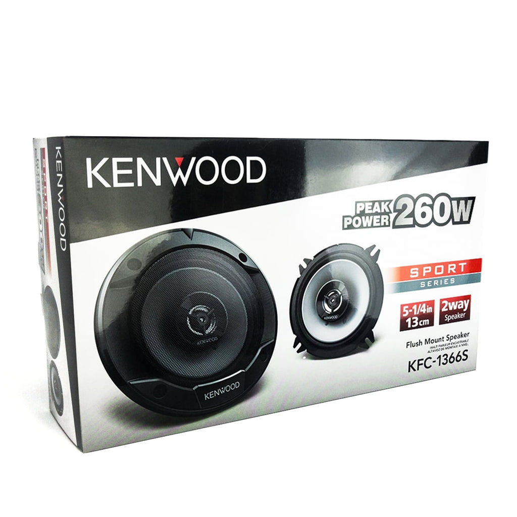 Kenwood KFC-1366S 5.25" 2-Way Coaxial Car Speakers – 260W Max – Pair