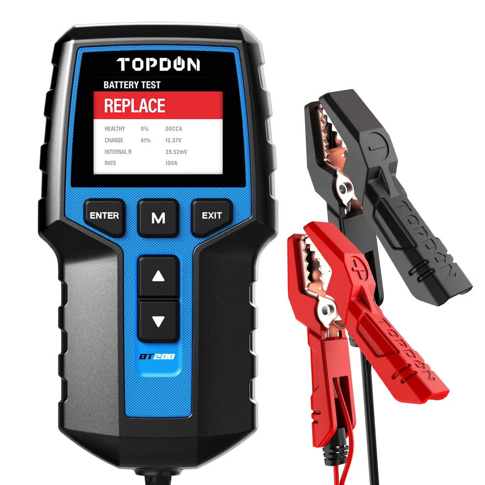 TOPDON BT200 12V Battery Tester & 12V/24V Cranking and Charging System Analyzer