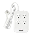 RAYOVAC 4-AC Outlet and 4-USB Port 540-Joules Surge Protector Power Strip, 5-Ft. Braided Cord with Flat Plug, SS-P319
