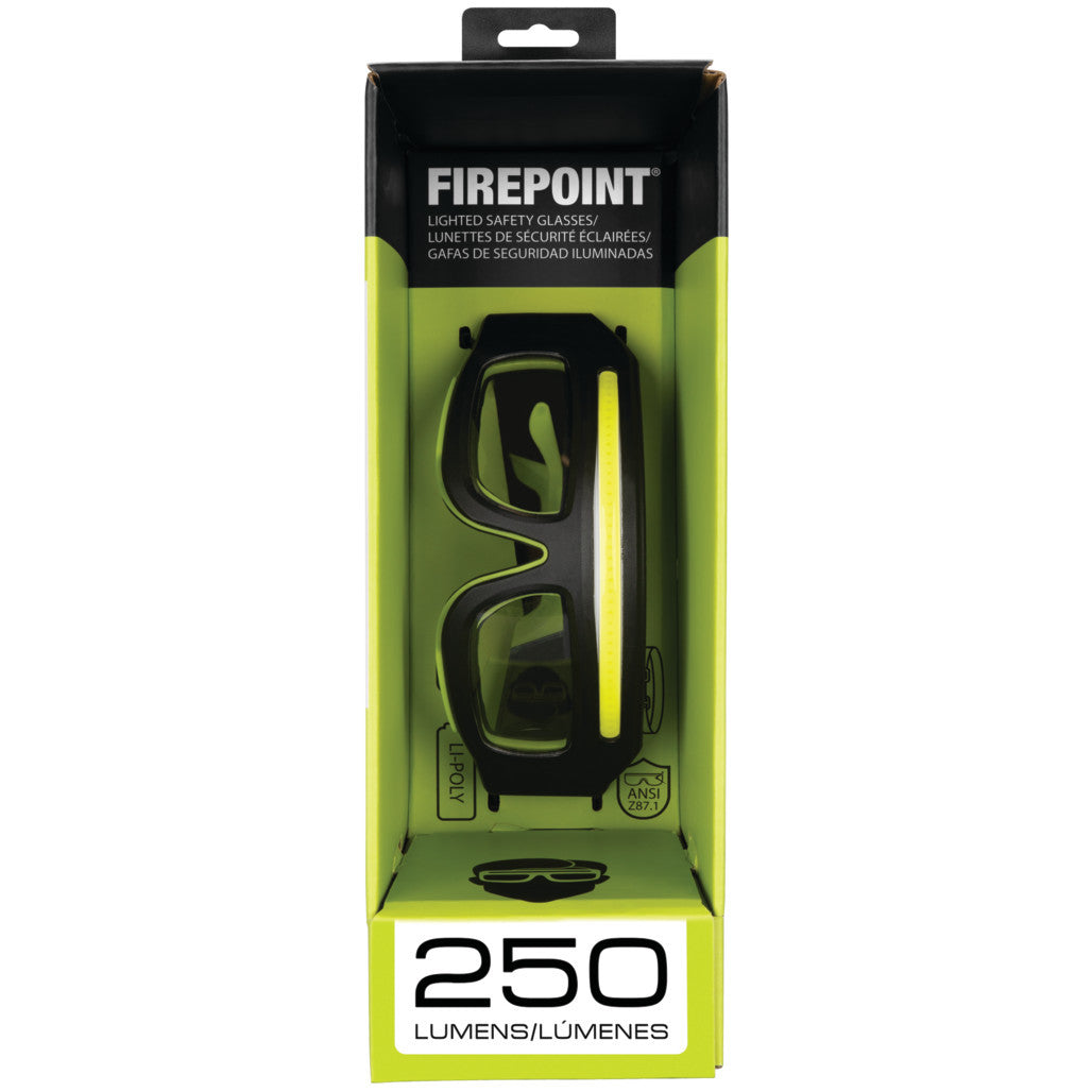 250 Lumens Lighted Safety Glasses