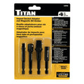 Titan 12002 4-Piece Impact Socket Adapter & Magnetic Bit Holder Set
