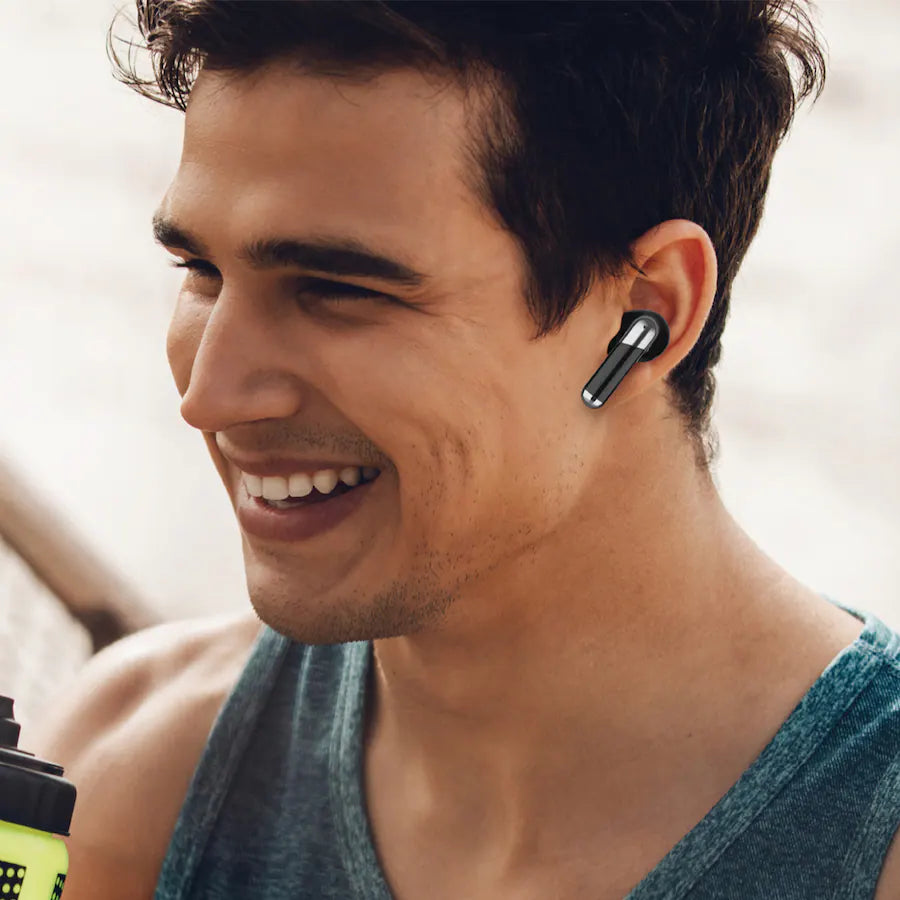 Fisher Studio Pro - Studio Pro By Fisher Active Pro Bluetooth Earphones With Microphone, Active Noise Canceling, True Wireless