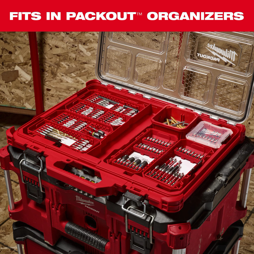 Milwaukee 100-Pc. SHOCKWAVE Impact Driver Bit Set with PACKOUT Organizer, Model# 48-32-4082