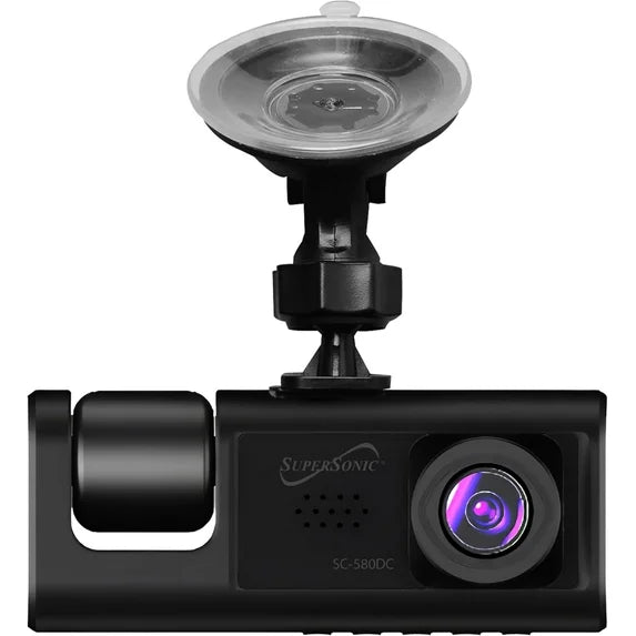 Supersonic RoadEYEpro HD Dash Cam FHD 1080p Front+Cabin+Rear, Night Vision, G-Sensor, GPS, Loop Recording, 32GB SD, SC-580DC